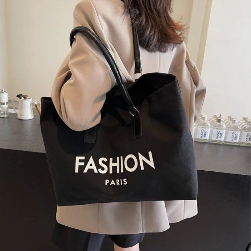 2026 Autumn Winter New Casual Letter Large Capacity Commuter Bag Shoulder Shopping Bag Foreign Style Underarm Portable Tote Bag