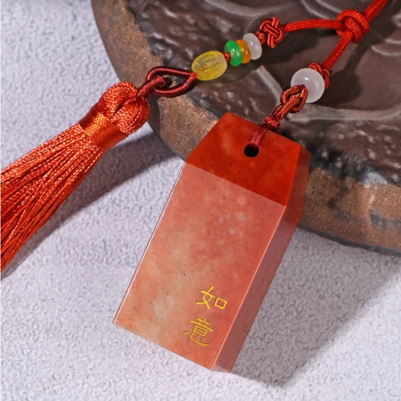 Shoushan Stone Seals Carving Chinese Characters Stamps Ancient Style for Calligraphy and Painting Customize Chinese Name Stamps