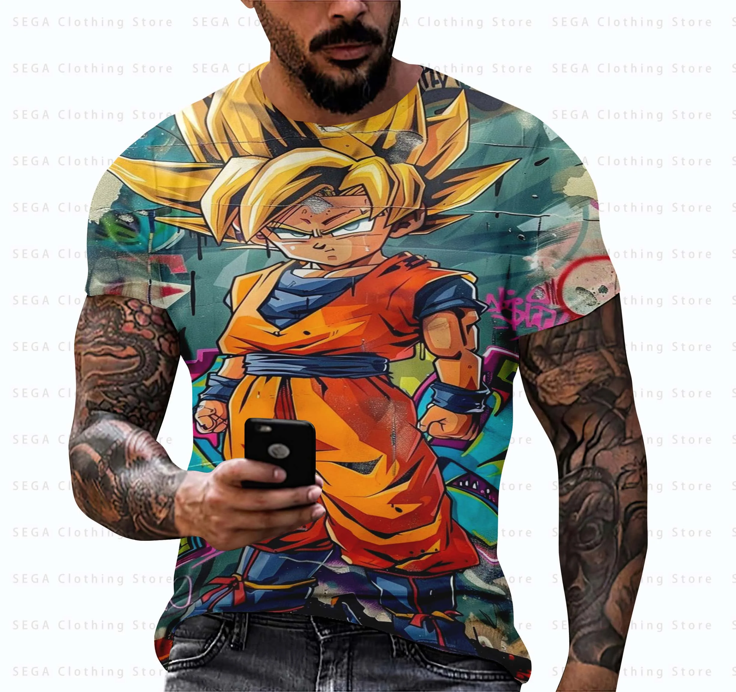 

Goku T-Shirt Short Dragon Ball Harajuku Style Goku Hip Hop Boy Sleeve Tee New Tops Trend Clothing High Quality Men's Y2k 100-6XL