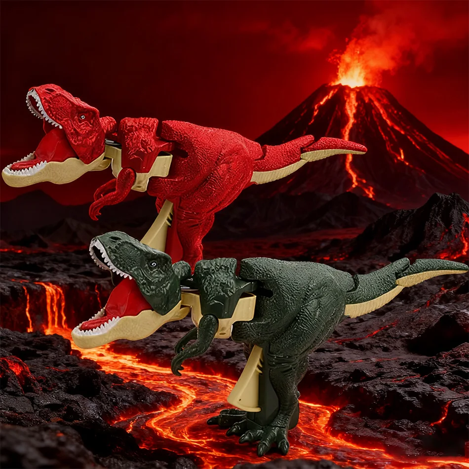 

Swinging Dinosaur T-rex Toy Creative Telescopic Spring Dino Fidget Christmas Gifts Children Decompression for Kids Battery-free