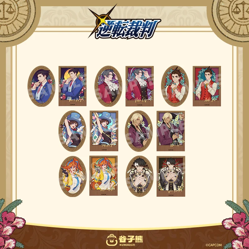 Nouveau badge en fer blanc Ace Attorney Phoenix Wright Miles Edgeworth, broche, carte de collection, accessoires, cadeau d'anniversaire