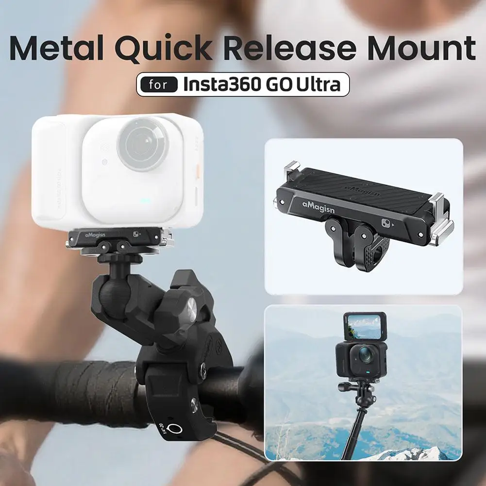 For AMagisn Sports Camera Adapter Metal Base Suitable For Insta360 Go Ultra Quick Release Accessories - Image 4