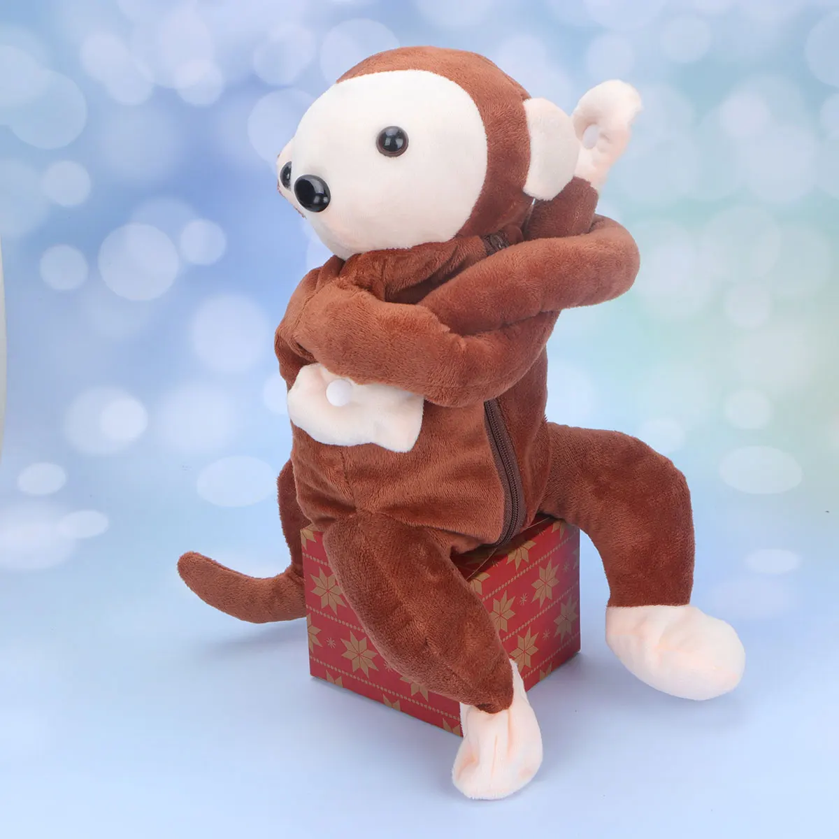 

1Pc Creative Car Mounted Tissue Box Cartoon Monkey Design Napkin Carton Multi-purpose Tissue Storage Container (Coffee)