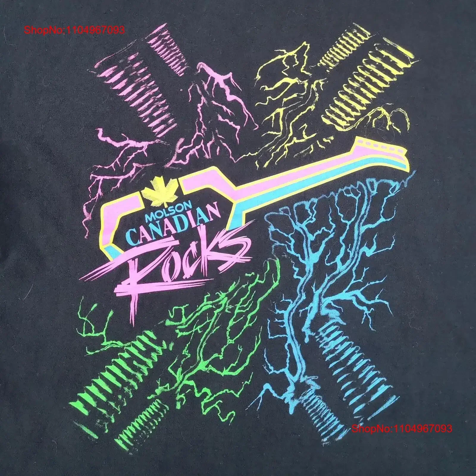 

Винтажная футболка 80-х, 90-х, неоновый мольсон, канадские камни, пивная бумага, тонкая сшитая футболка XL, винтажная стираная слегка унисекс