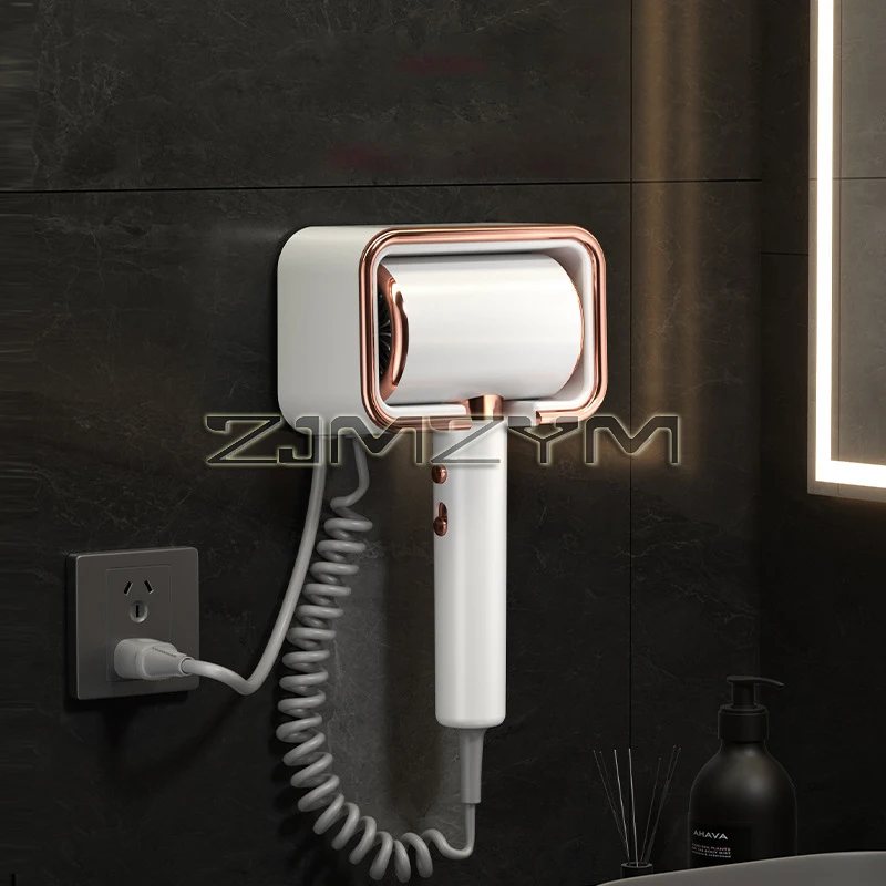 Bez dziurkowania naścienna suszarka do włosów 2000W szybkie suszenie o dużej mocy Hotel łazienka jonów ujemnych pielęgnacja włosów suszarka do włosów