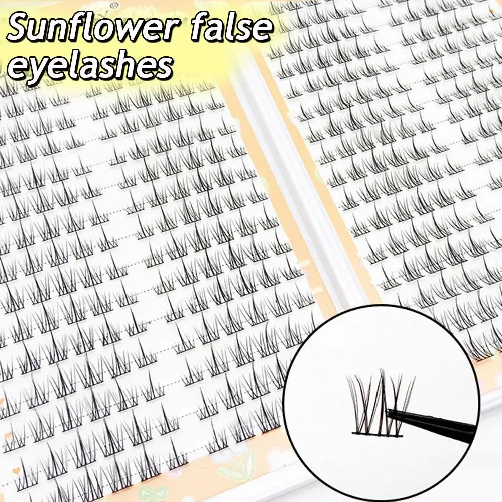 まつげクラスターつけまつげブック ナチュラルロングまつげ スイートサンフラワーラッシュ セグメントまつげエクステ まつげ移植