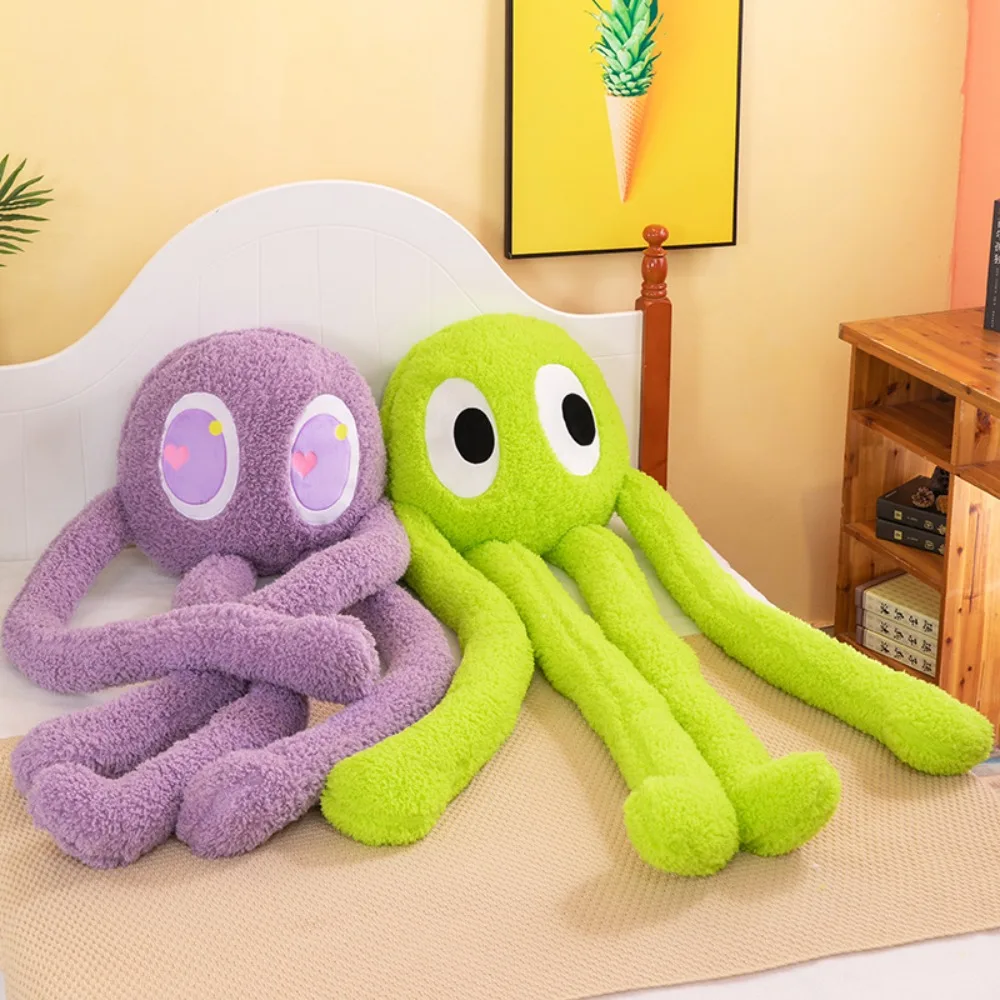 Pulpo de 200cm de pierna larga, muñeco de peluche de pulpo, verde, morado, almohada de felpa de pulpo de pierna larga, juguetes de peluche de pulpo Kawaii grande