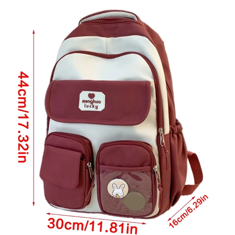 E74B Escola Confortável Bolsa Mochila Casual Capacidade com Alça Ajustável