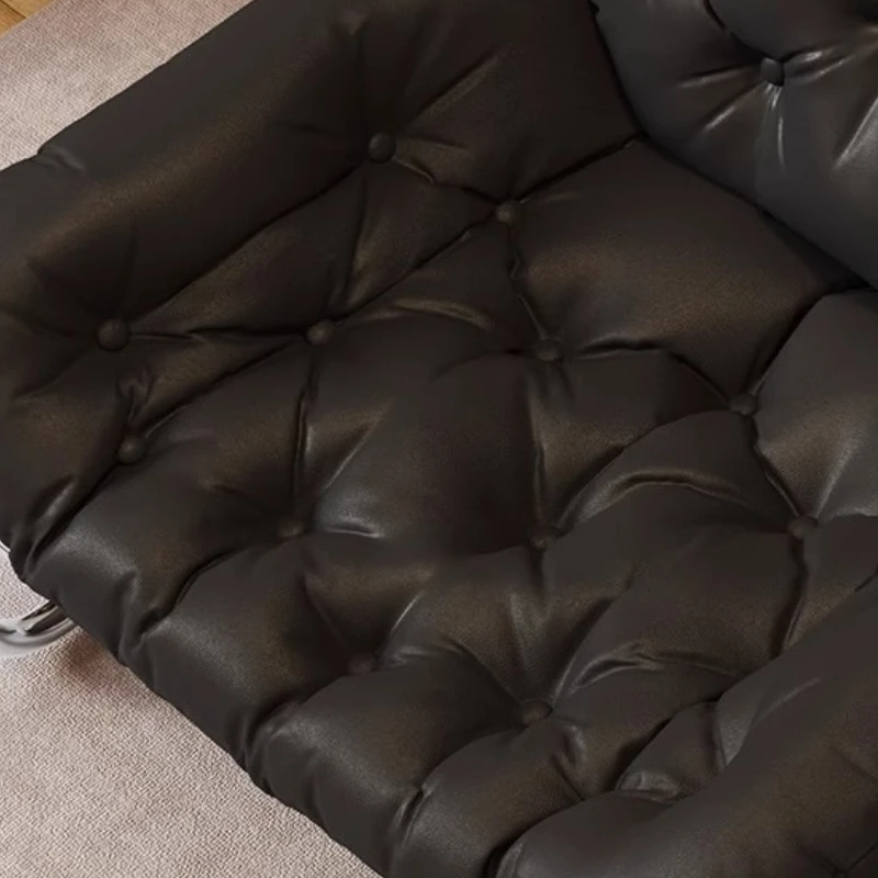 أرائك منزلية بسيطة للترفيه كسول للإقامة المنزلية أرائك فيلا مريحة أثاث من الجلد الصناعي الحديث O Sofá MHSF