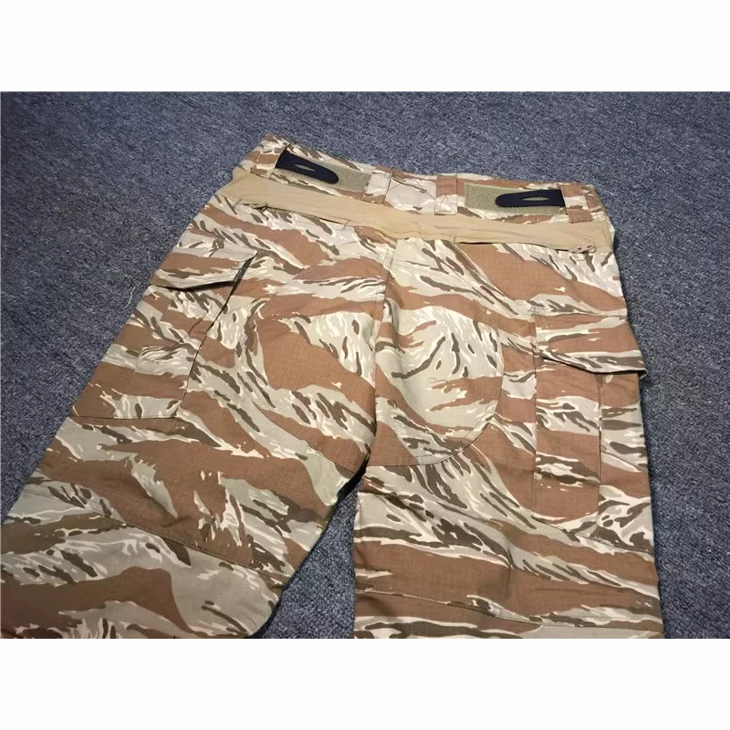 Desert Tiger Spotted Frog Suit Set, Outdoor Sports, G3 Frog Skin, Combat Pants, Training Suit, Gold, Tactical Top view 6