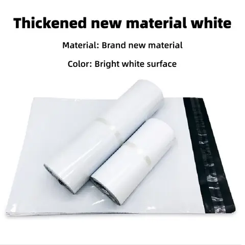 Poly Shipping Bags Opaque White PE Mailing Bags Self Adhesive Seal Courier Envelope Waterproof Tear Proof Storage Supplies