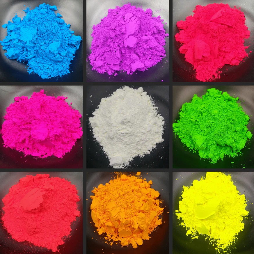 Neon Fluorescent Nail Glitter Ombre Matte Nail Art Decoration Powder Shinny Under Ultraviolet Light Phosphor Pigment 10g/lot