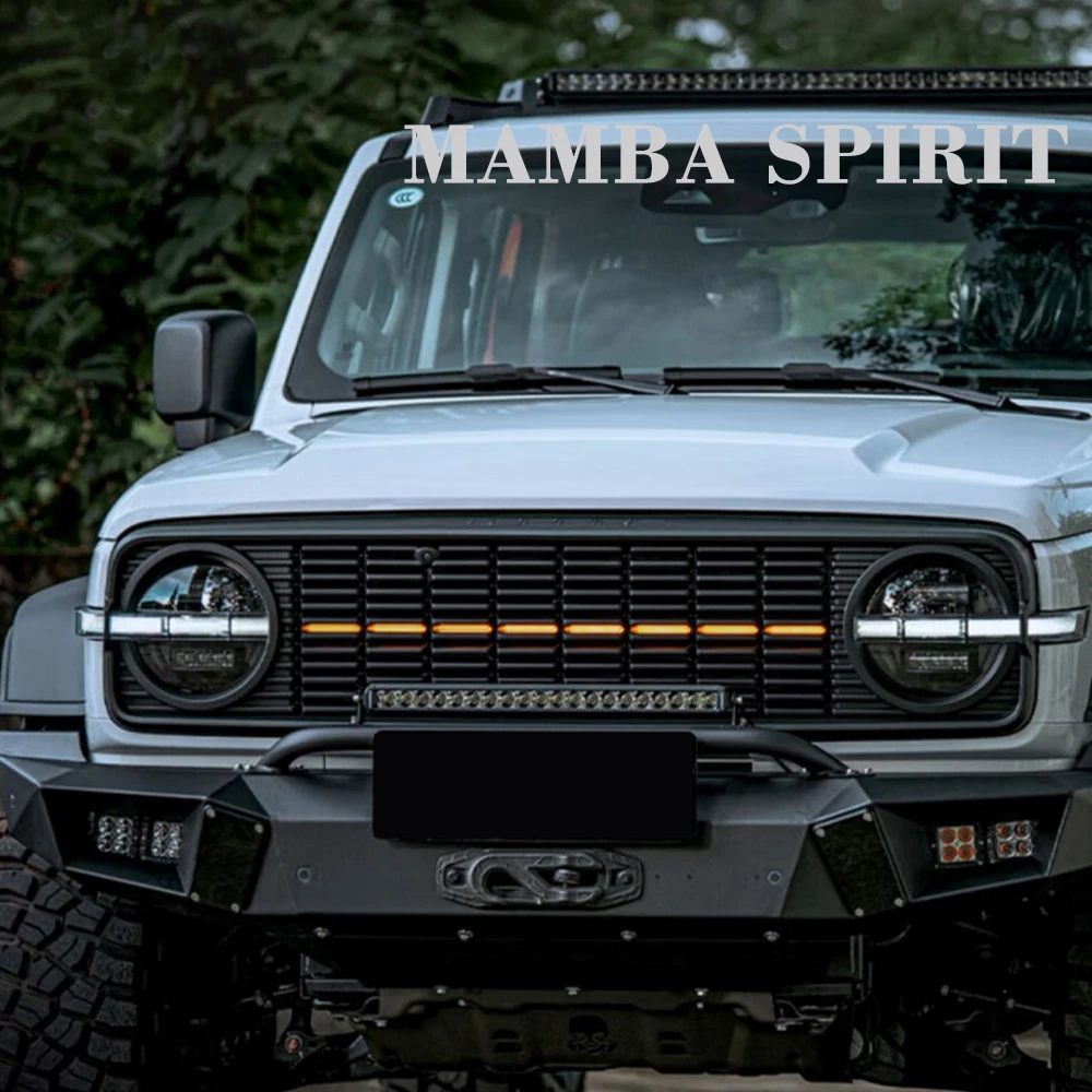For Great Wall GWM Tank 300 Car Front Bumper Grille Guard Gird Modification Front Face Grills Headlamp Cover Frame Accessories