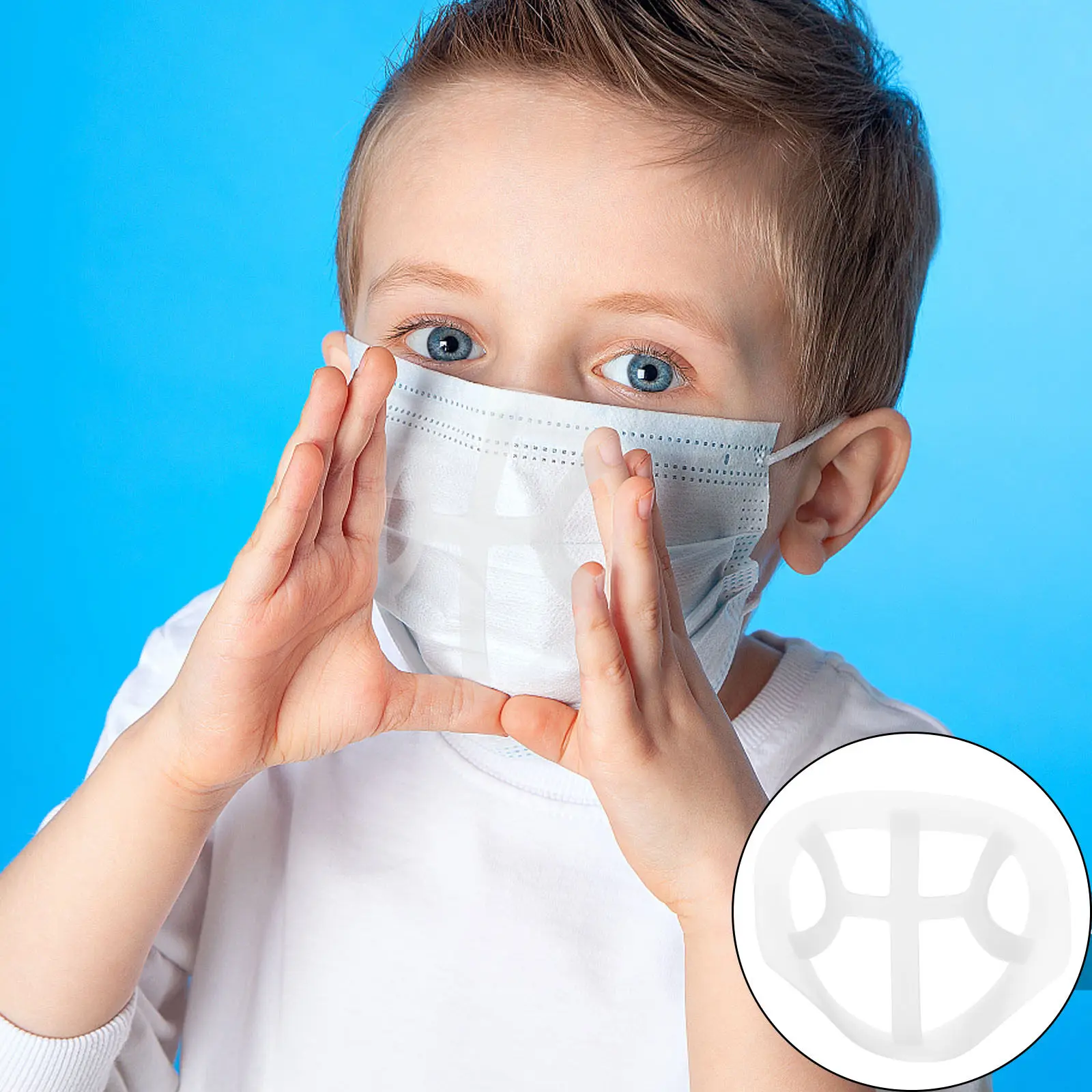 5Pcs Mask Bracket Inner Support Silicone Reusable Lightweight Soft Frame for Kids Comfortable Breathing Protection