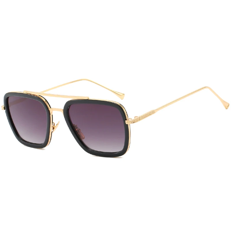 Tony Stark Sonnenbrille für Männer und Frauen Steampunk-Brille UV-Schutz Shades Outdoor Punk-Eyewear – Detail 5