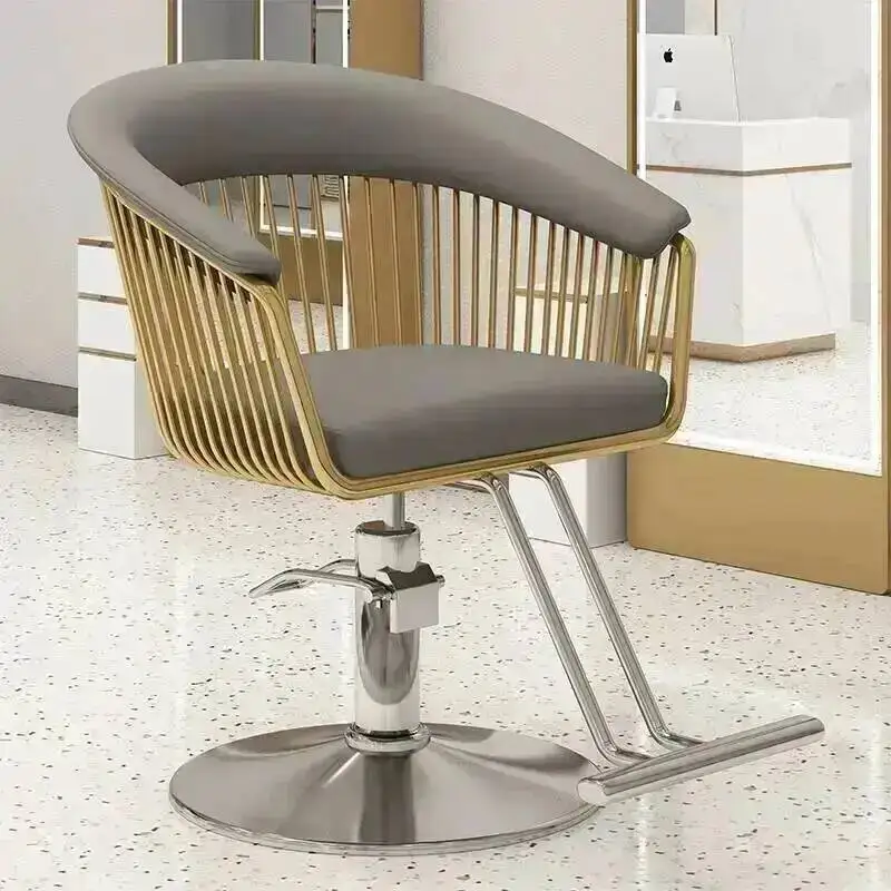 Silla de Barbero Profesional Ergonómica Económica con Respaldo, Silla de Barbería Portátil, Muebles para Barbería