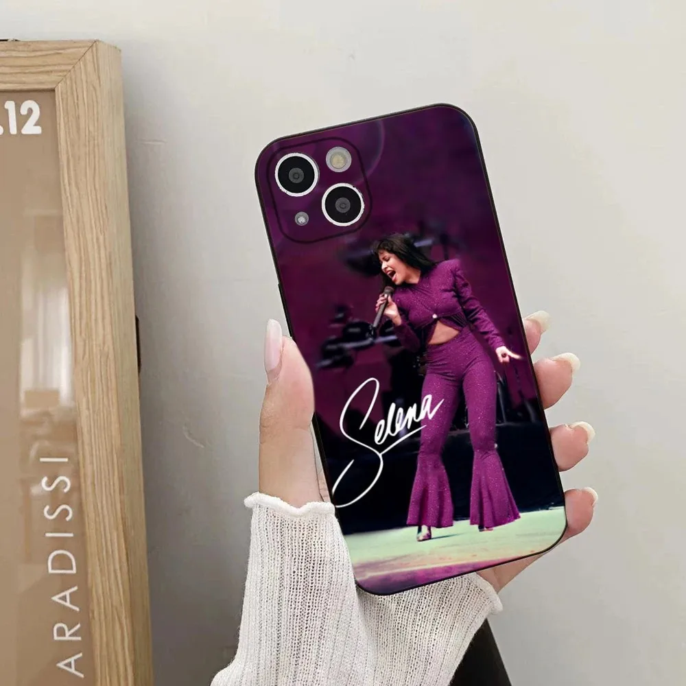 Selena Quintanilla Latin Artist 90s Phone Case For iPhone 16,15,14,13,12,11 Plus,Pro,Max,XR,XS,X,7,8 Plus,SE,Mini Silicone Soft