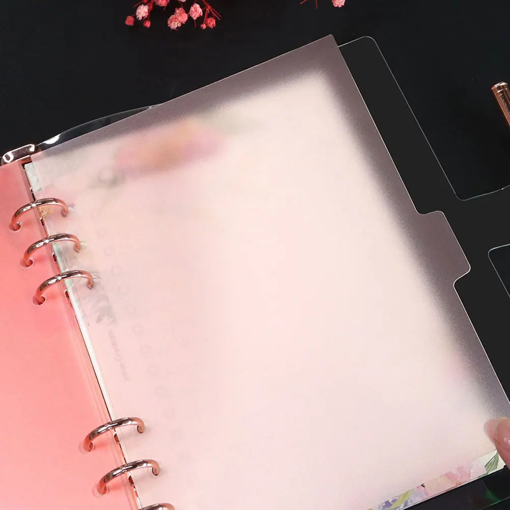 

2 Sets A5 Binder Dividers Pp Plastic Page Dividers Tabs Colored Index Labels For Notebook Journal Report Notepad Markers Divider