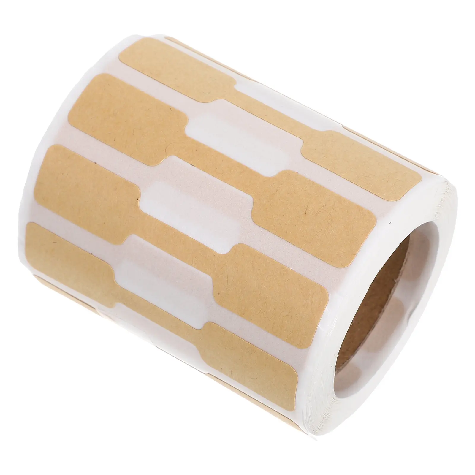 

500Pcs Jewelry Price Stickers Self Adhesive Kraft Paper Blank Rectangle Tags for Ring Bracelet Necklace Display