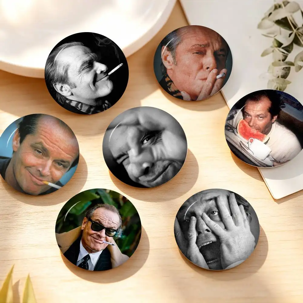 Movie Actor- Funny Jack Nicholson Cartoon Button Brooch Funny Cute Lapel Badges Backpack Jewelry Gifts Custom