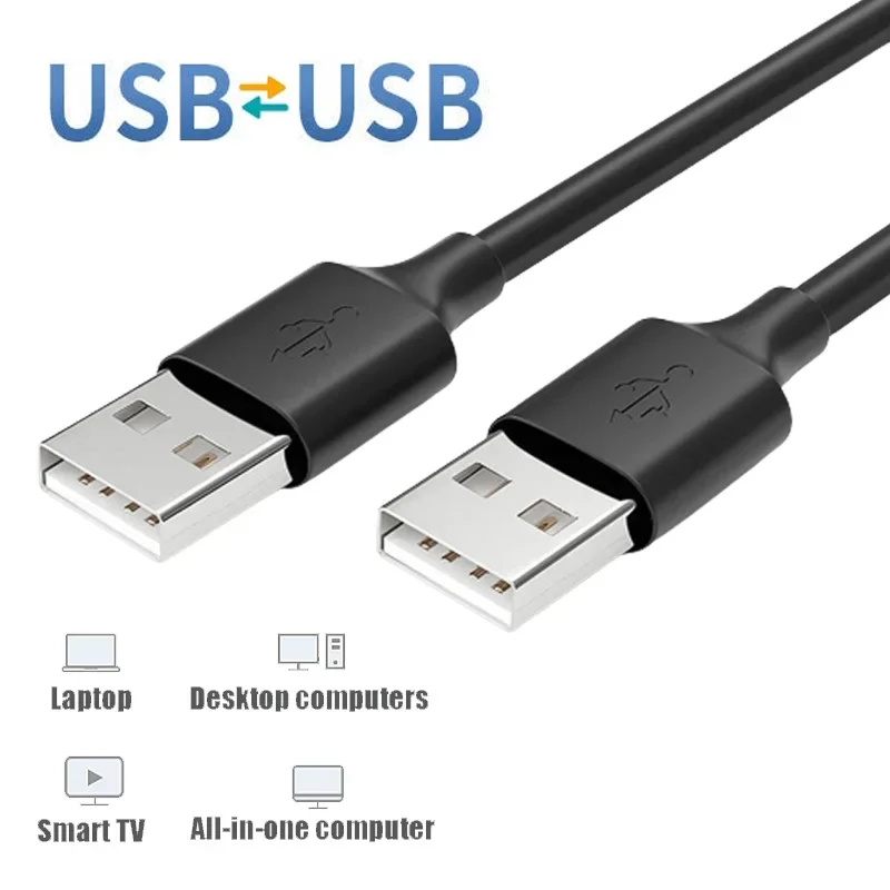 USB męski na męski przedłużacz USB do laptopa PC grzejnik dysk twardy TV Unviersal USB 2.0 Extender przewód do przesyłania danych