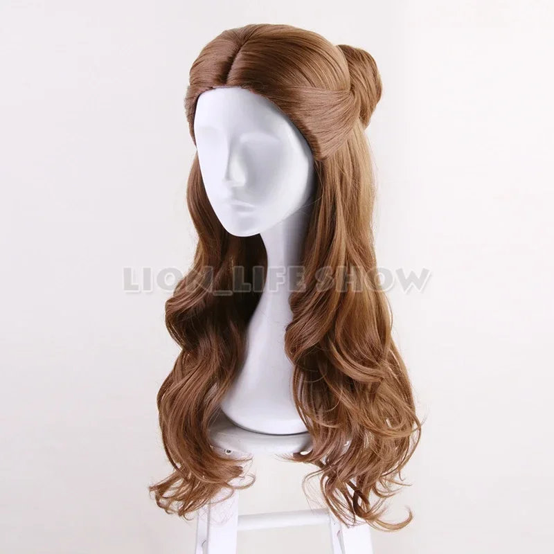 Movie Beauty and the Beast Princess Belle Wig Emma Waston Long Wavy Wig Cosplay /Role Play Costume