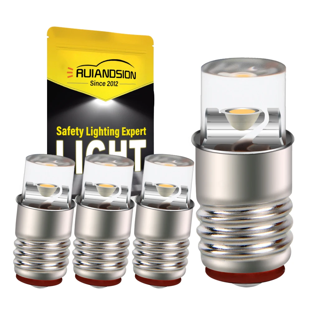 4 Piezas de Lámparas LED Miniatura E5 E5.5, Luz Blanca Cálida 4300K, 3V 6V 12V 24V, para el Nuevo Modelo E501 1/35, Tren, Ferrocarril, Juguete