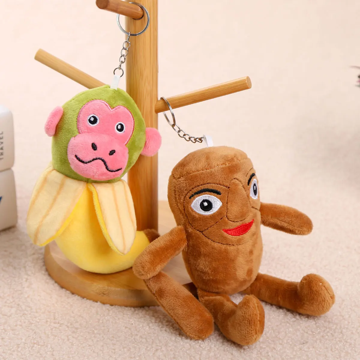 20 أنماط أفخم ظهره المفاتيح القط الصغير كيرينغ الحصان السنة الجديدة محشوة بلوشيز الديكور حقيبة المفاتيح معلقة الملحقات #6