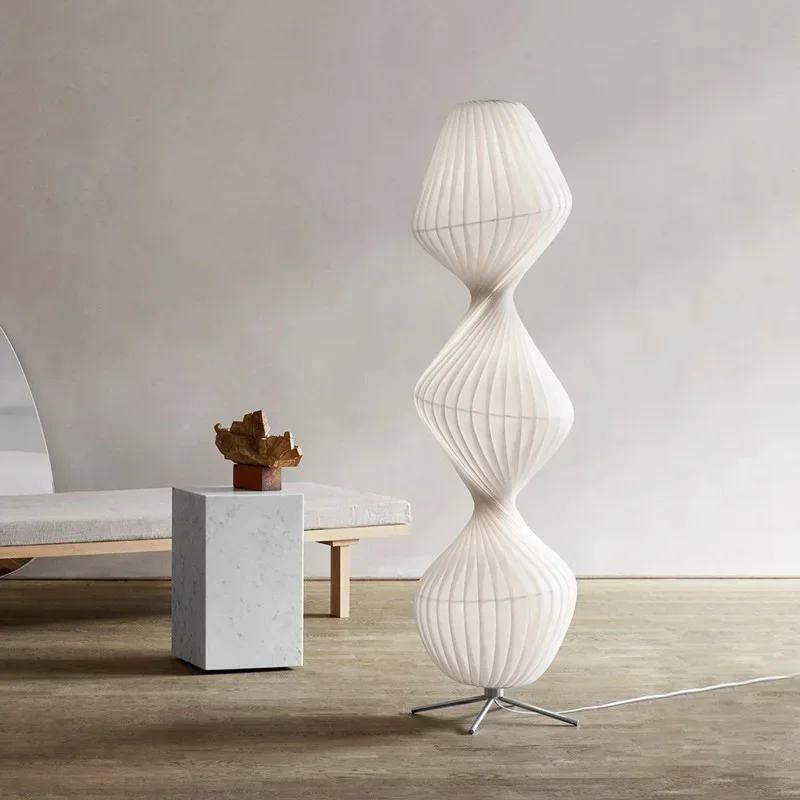 

Modern Japanese Floor Lamp Minimalism Suitable for Living Room Bedroom Homestayt Ea Indoor Glossy Hanging Lighting