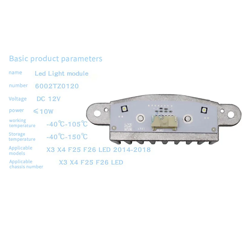 ABZV- 1308310415   Farol led drl módulo de luz de circulação diurna unidade de fonte de luz para-bmw x3 x4 f25 f26 f45 anjo olho módulo