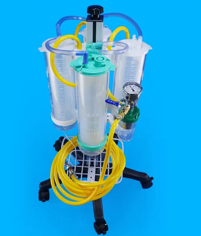 Collection Device Simple Hand-hung Trolley Type Medical Double Four Bottle Automatic Negative Pressure Drainage Instrument