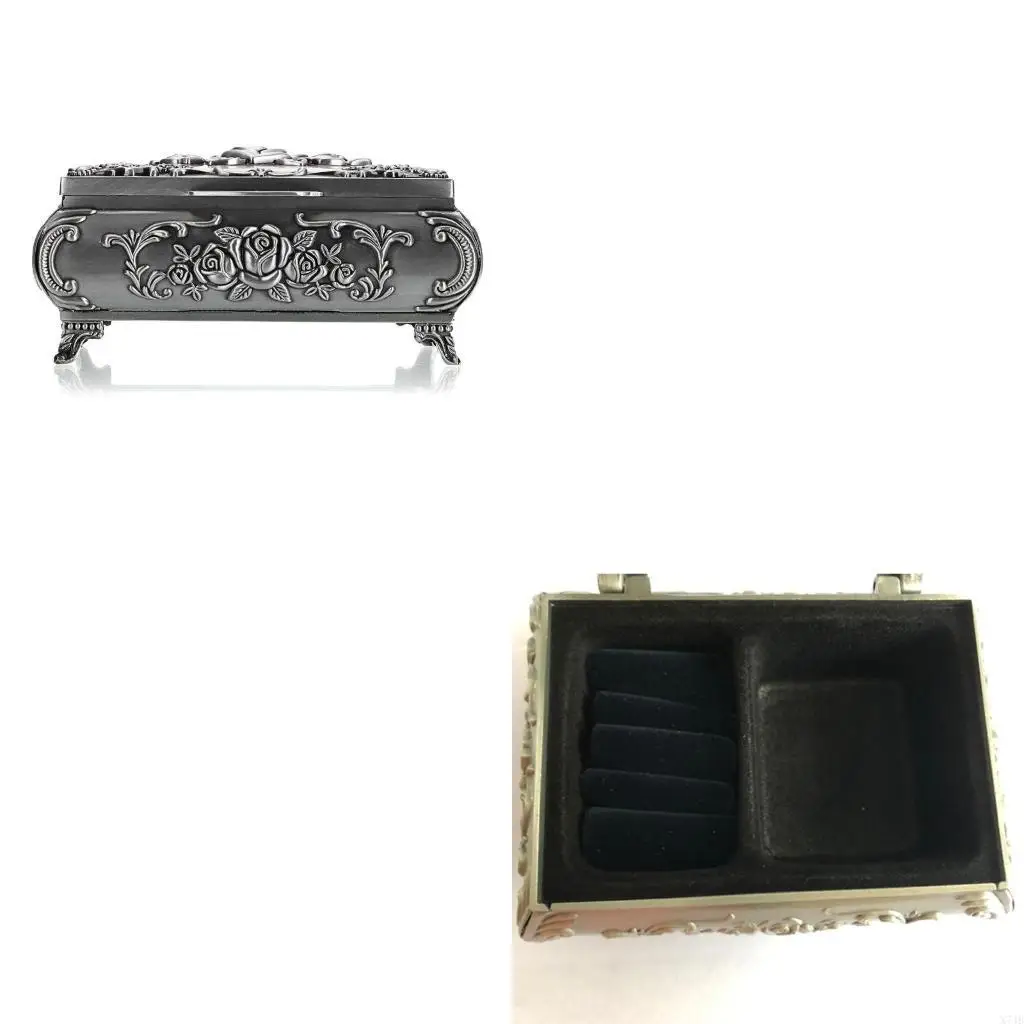 

Ярко Стеро розовая шкатулка для безделушек из сплава оловянная шкатулка для драгоценностей с крышками для хранения