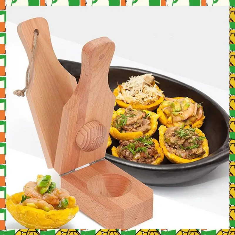 

Professional Tool Wooden Tostonera Plantain Press With Handle,2 In 1 Wood Reusable Plantain Press Smasher,Portable Plantain Pres