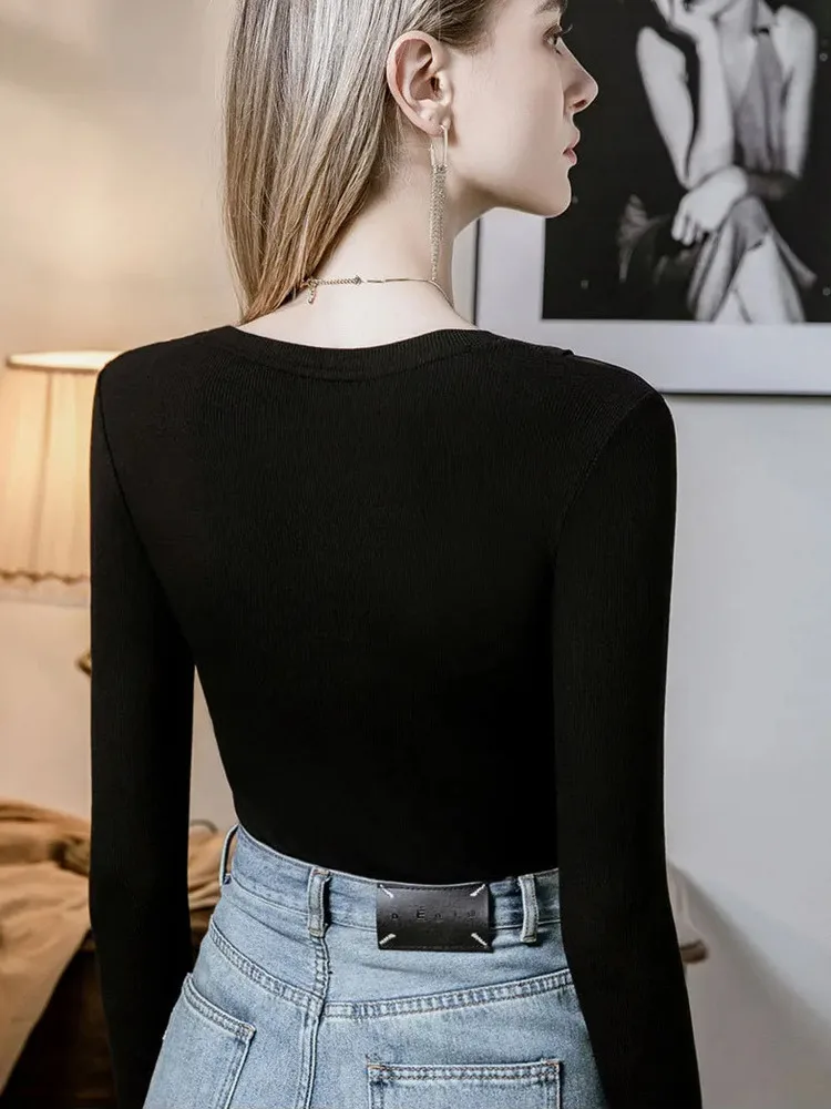 Sheer Mesh Patchwork Slim Long Sleeve Dance Top – Elegant Round Neck Classical Performance Costume for Women Girl Top