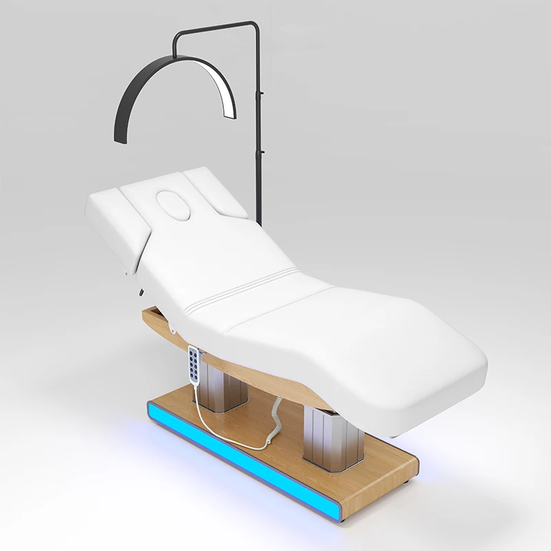 

Modern Wood Grain 4 Motor Electric Beauty Massage Bed Beauty Salon Furniture Beauty Spa Equipment Customizable 2 Set