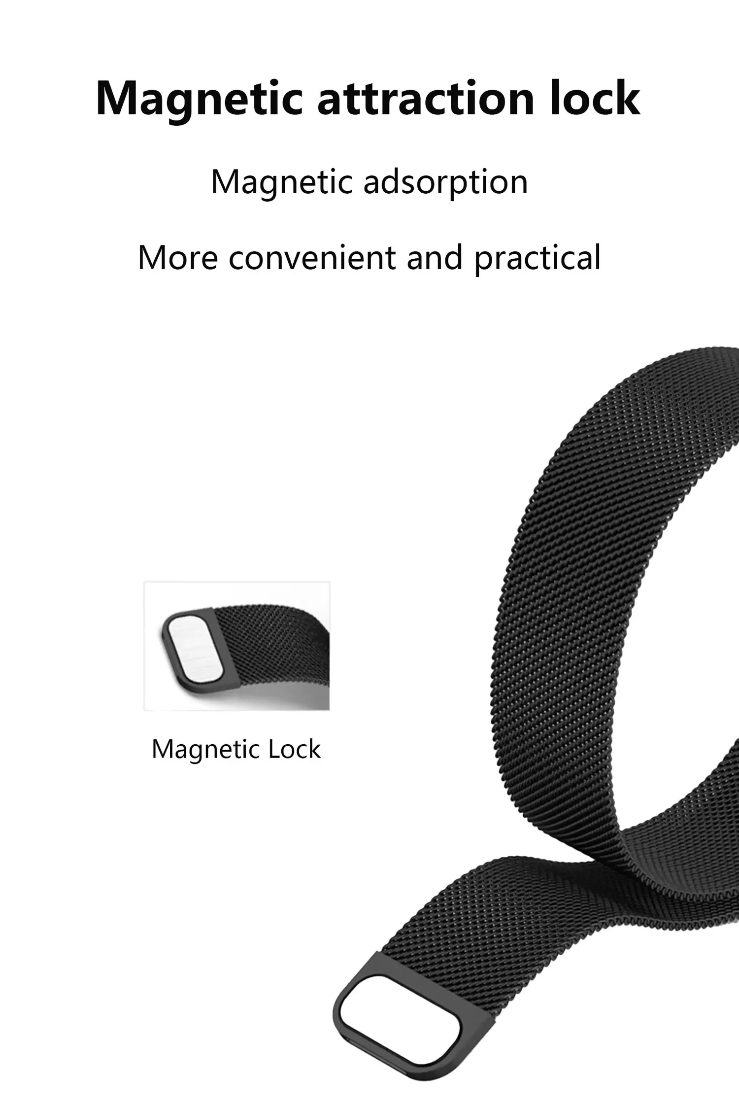 Milanese Suitable for Redmi Band 2 strap, Milan magnetic strap, Metal Protection Case for Redmi Band 2 replacement strap