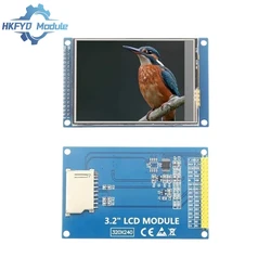 Écran Tactile LCD TFT de 3.2 Pouces et 3.2 Pouces, Technologie d'Affichage Colorée ILI9341, 240x320, 3.3V ~ 5V, Wild Parallèle 8 Bits/16 Bits