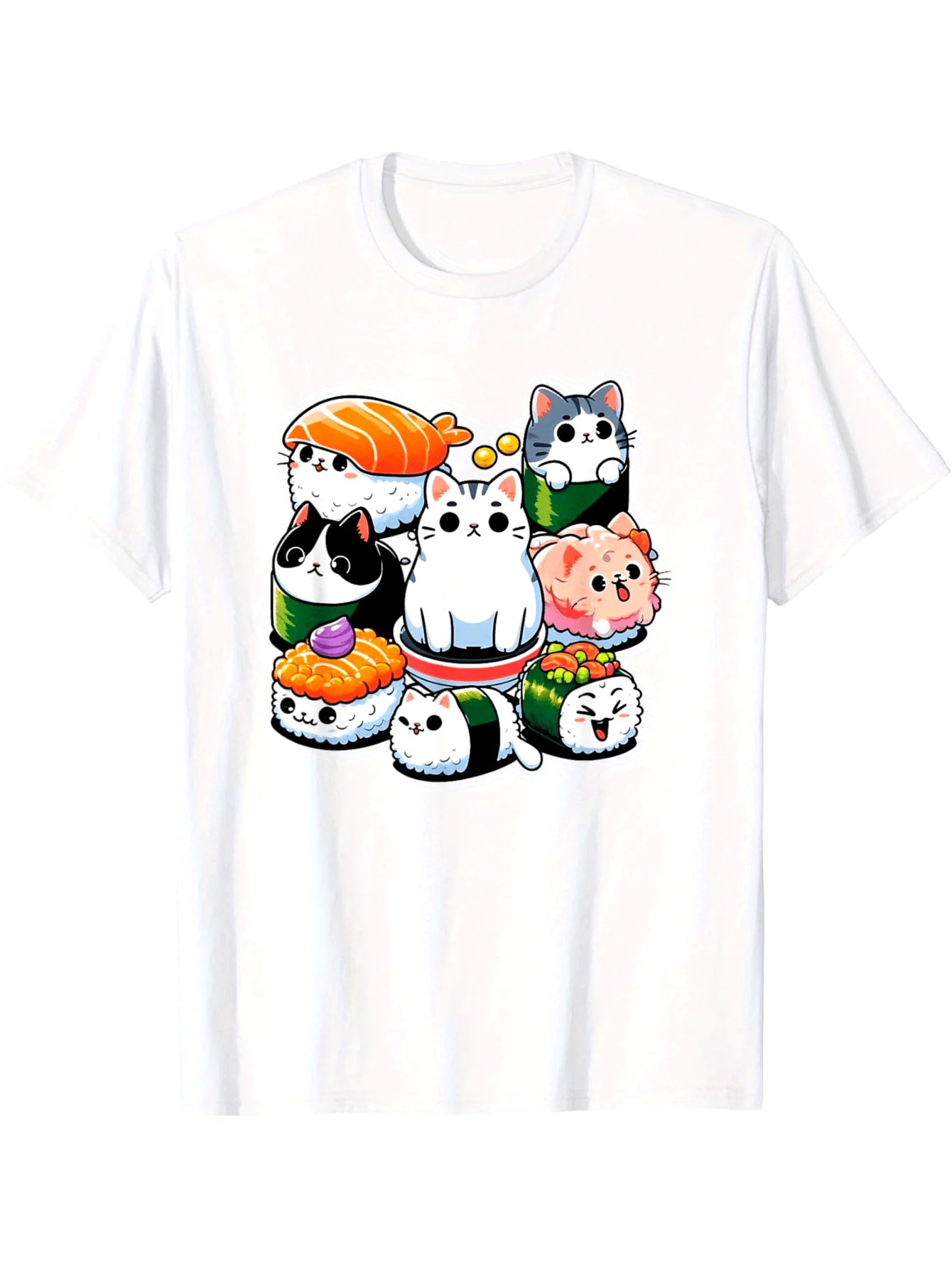 Sushi Anime Cat Sushi Lover Gift T-Shirt