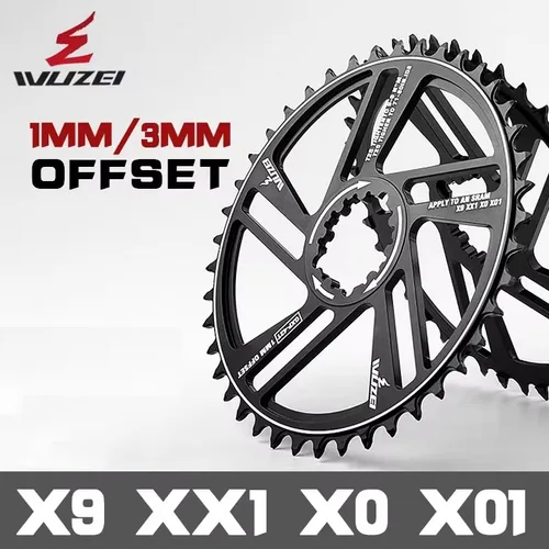 Imagen 1 del producto Plato compensado de 1mm/3mm 34T 36T 38T 40T 42T MTB, rueda dentada de bicicleta de estrella ancha y estrecha para piñones para SRAM X9 XX1 X0