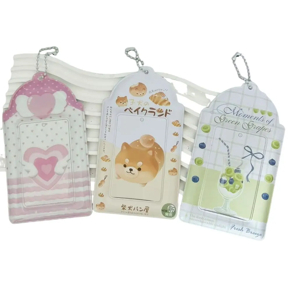 New For 3inch Kpop Photocard Holder Cartoon Ins Style Idol Photo Frame Gift PVC Card Holder Card Case