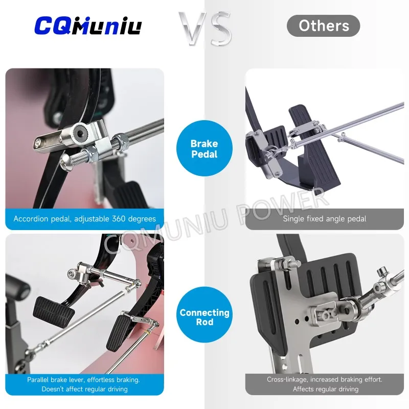Portable Car Hand‑Operated Brake Accelerator Control Kit Adaptive Driving Accessory for Left‑Hand‑Drive Automatic Vehicles