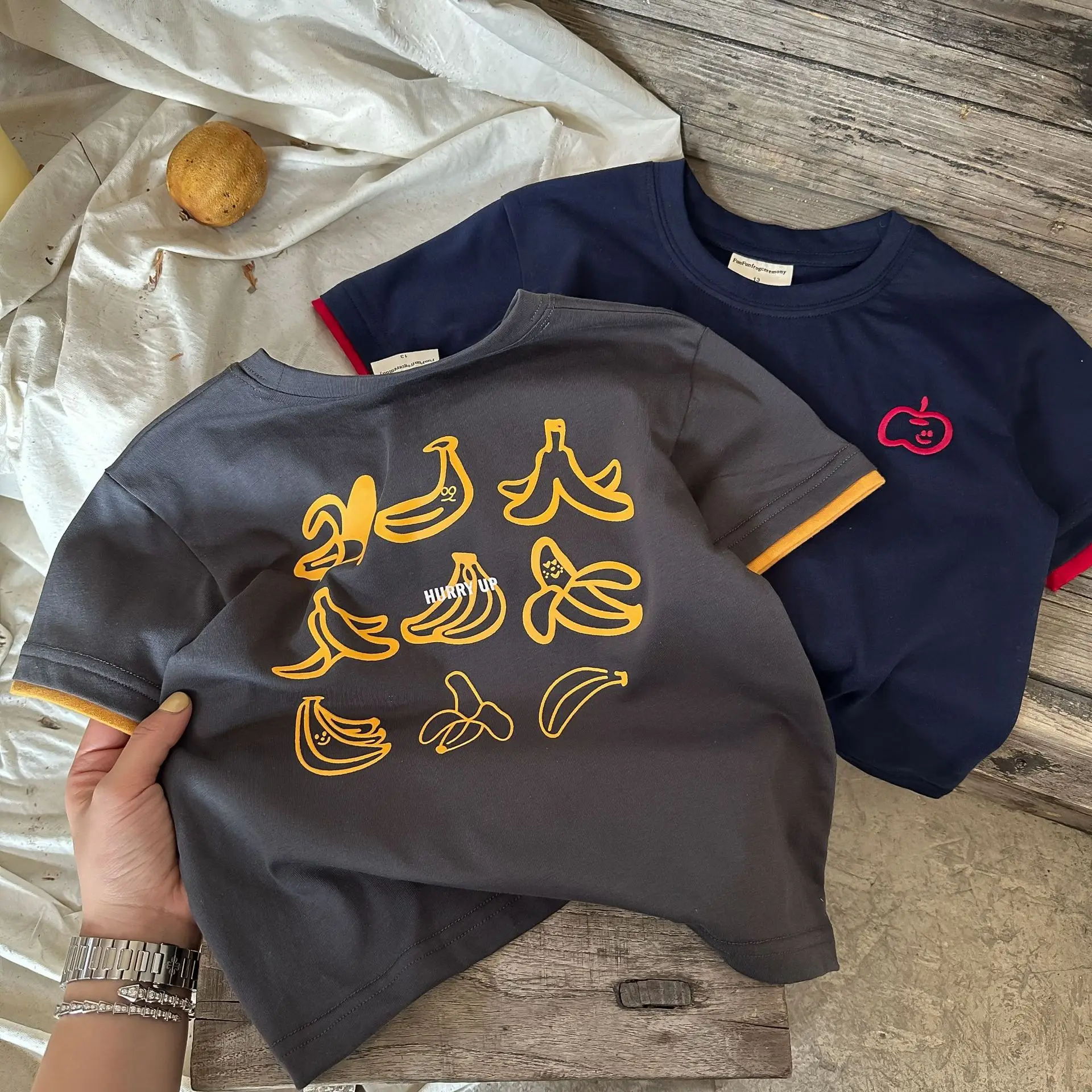 

2026 Summer New Children Short Sleeve T Shirts Cartoon Print Toddler Boys Casual Tee Girls Cotton Loose Tops Kids Clothes