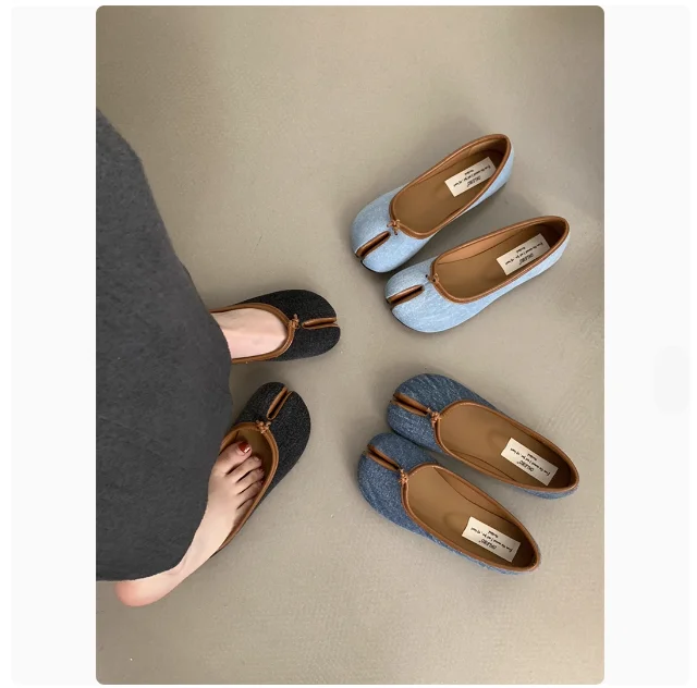 retro-flat-niche-pig-trotter-shoes-black-ballets-flats-split-toe-shoes-women-mary-janes-dress-loafers-ballerina-zapato-mujer