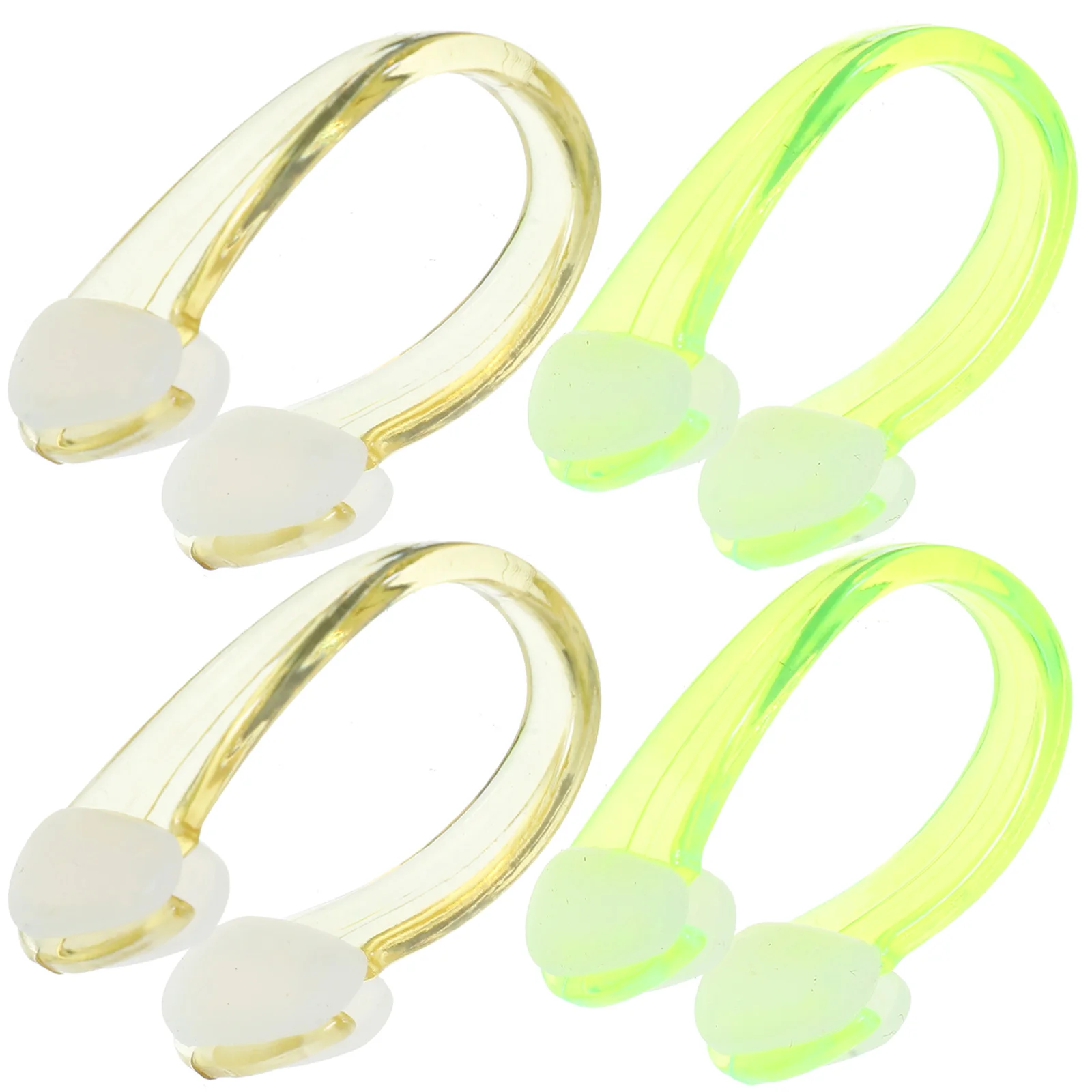 

4 Pcs Swimming Nose Clip Plug Plugs for Silicone Adult Non-slip Clips Adults