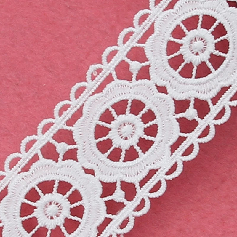 

40 ярдов молочных кусочков, водорастворимая одежда, аксессуары, тюль, вышитая кружевная бейка, кружевная ткань 2025