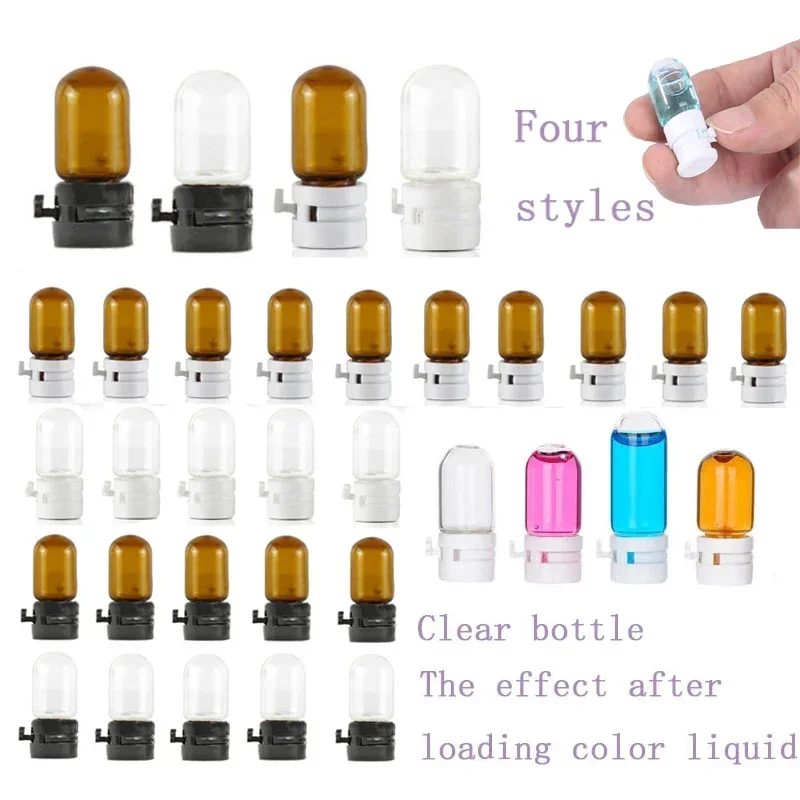 

30Pcs 2ml Mini Glass Essential Oil Bottles With Removable Lids Travel Portable Refillable Empty Lotion Containers For Perfumes