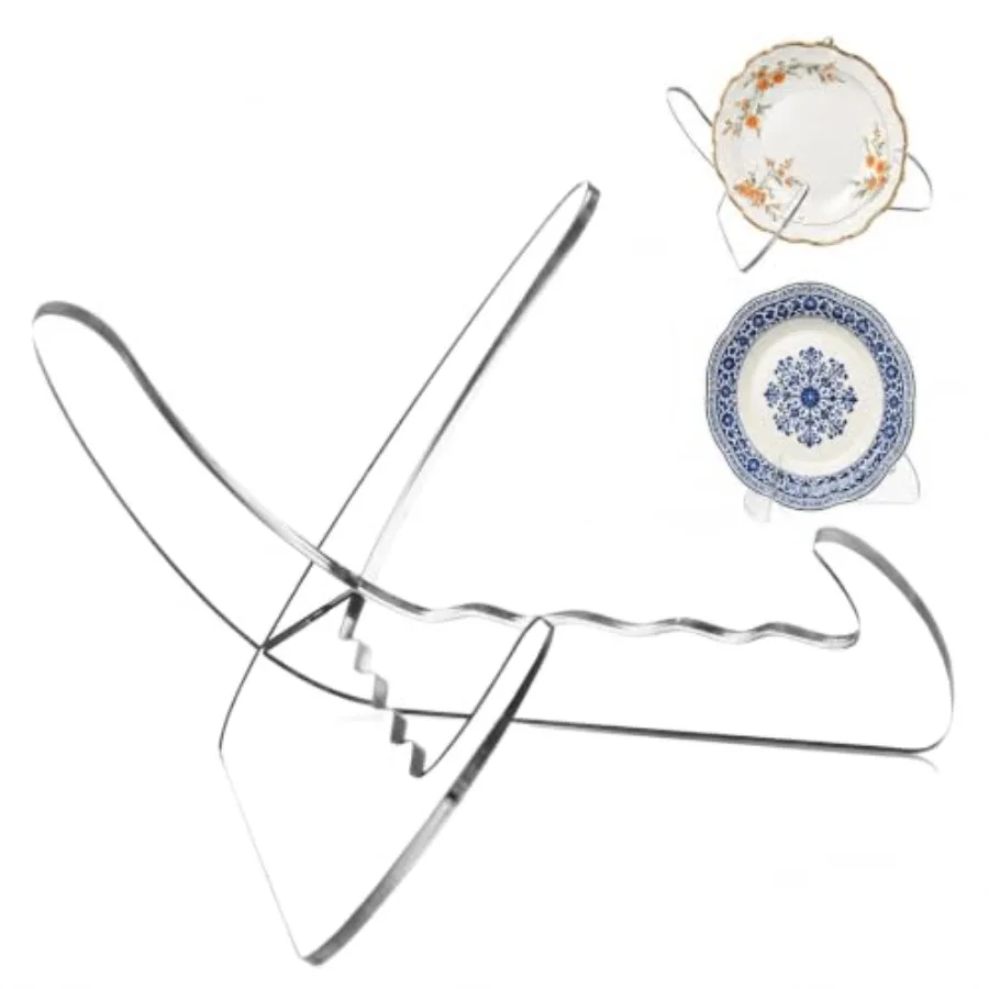 X Shape Acrylic Bowl Display Stand, 3.5 Inch Clear Acrylic Bowl Stands Plate Platter Dish China Porcelain Display Holder Easel