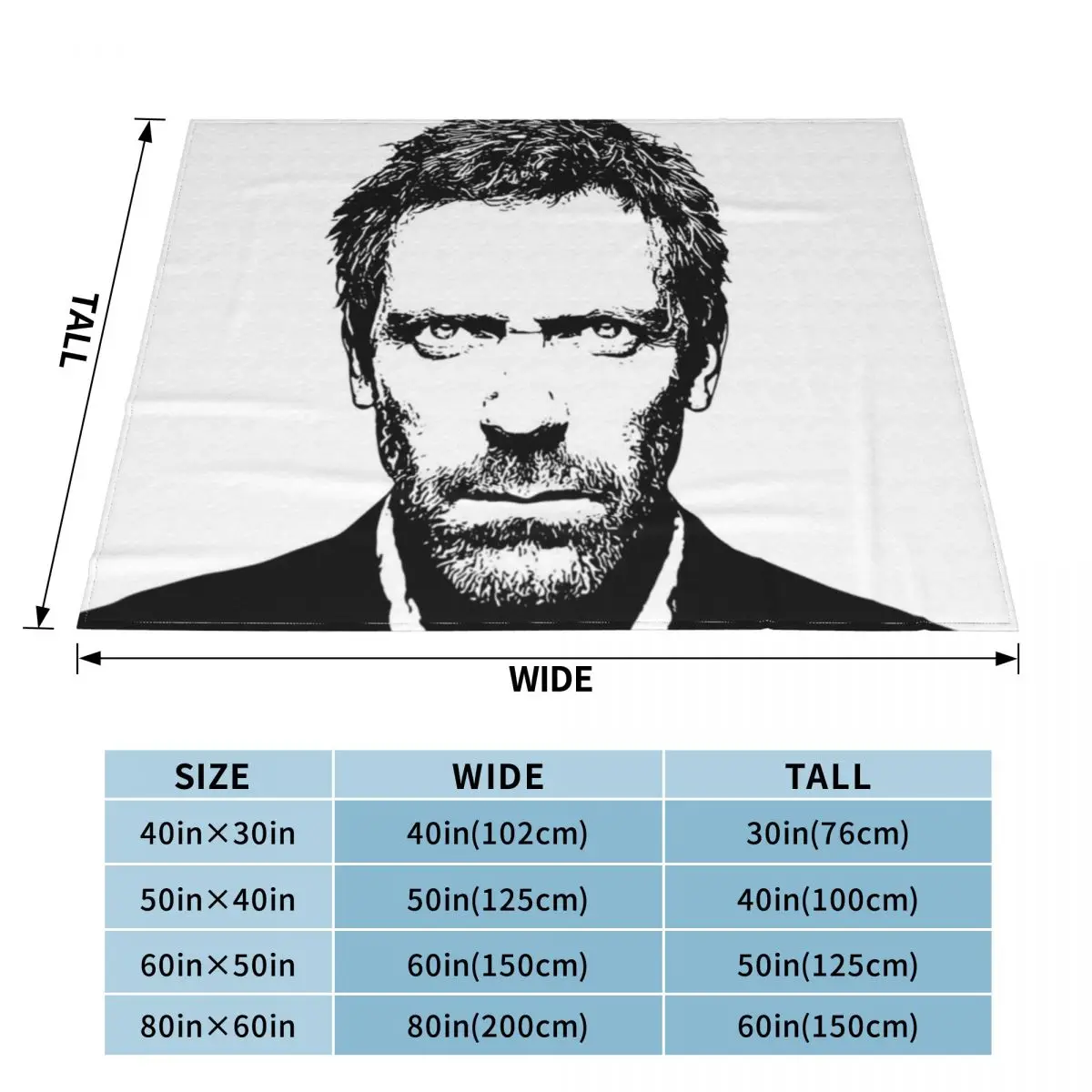 Dr. Gregory House Throw Blanket Flannels warm winter Polar Soft Plaid Blankets