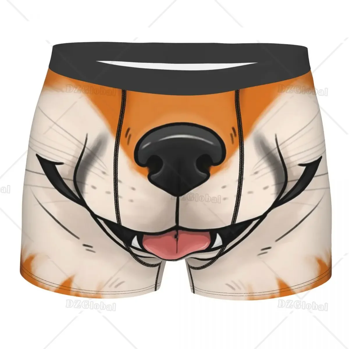 

Men Breathable Boxer Shorts Panties Cute Fox Mouth Underwear Homme Printed Plus Size Homme Underpants