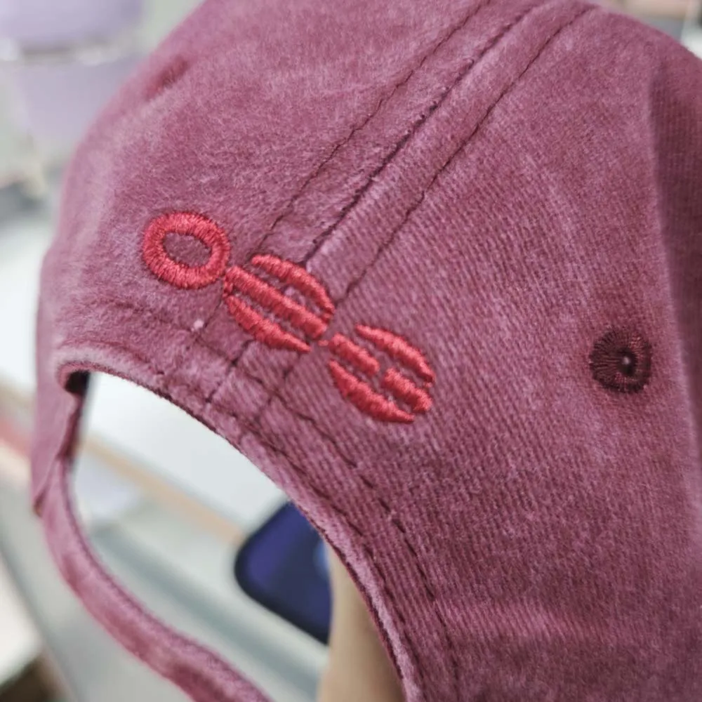 Modische Baseballkappe aus gewaschener Baumwolle mit bedrucktem, abgenutztem Soft-Top-Denim, Vintage-Hut für Herren und Damen, Outdoor-Baseballkappe – Detail 8